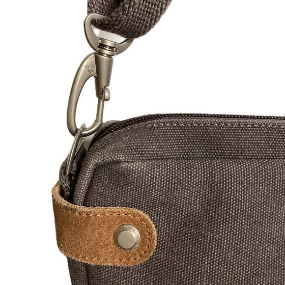 Travelon Anti-Theft Crossbody Bag, Canvas, Locking Compartments and Strap, RFID - Picture 5 of 9